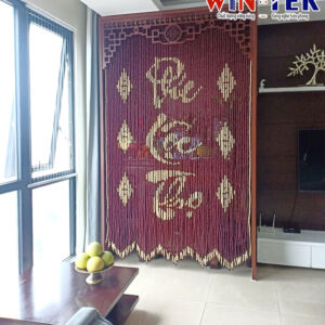 Rèm hạt gỗ đẹp hợp phong thủy RHG13