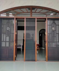 Rèm ngăn muỗi dạng xếp - Khung Nhôm Xịn - Không Cong Vênh WT22