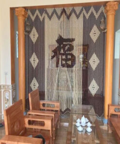 Mẫu Rèm Hạt Gỗ Che Bàn Thờ WBT18