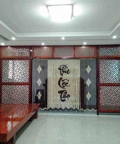 Mẫu Rèm Hạt Gỗ Che Bàn Thờ WBT14