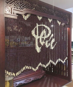 Mẫu Rèm Hạt Gỗ Che Bàn Thờ WBT12